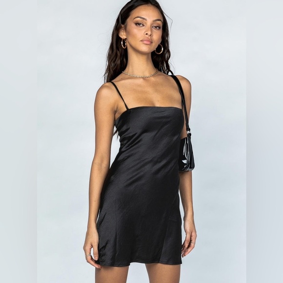 Princess Polly MARINA MINI DRESS BLACK Cocktail Strappy Open Back Dress - Picture 4 of 14